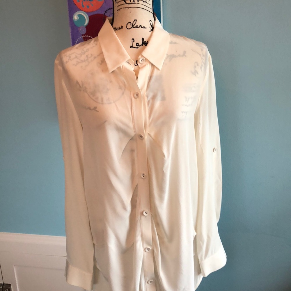 St. John silk blouse size 10